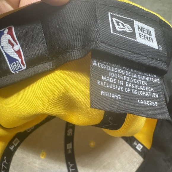 Utah Jazz‎ Fitted Hat 8 Yellow Gray New Era NBA Embroidered Cap Basketball - Picture 4 of 8